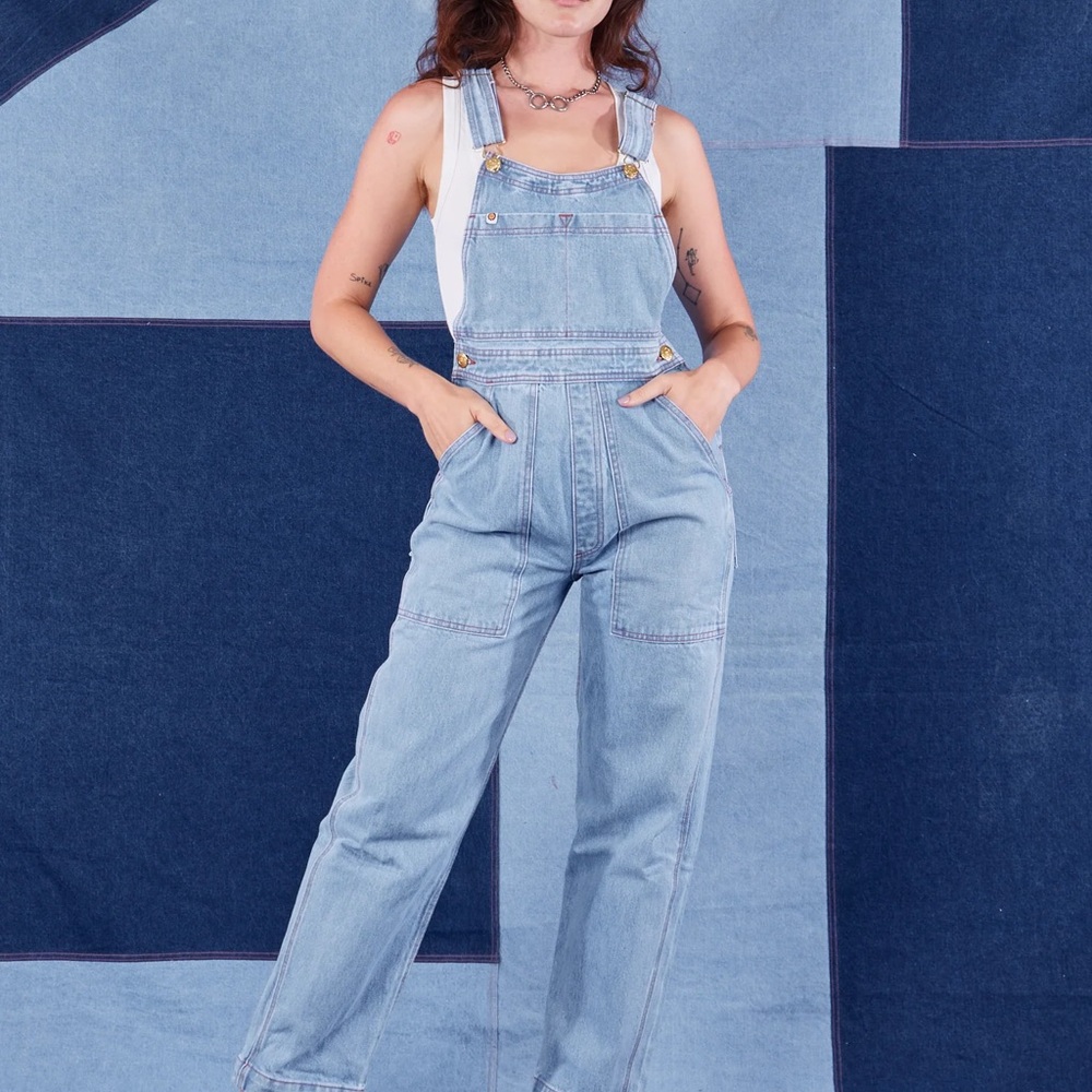 Big Bud Press Blue Overalls with Adjustable Straps and Loose Fit